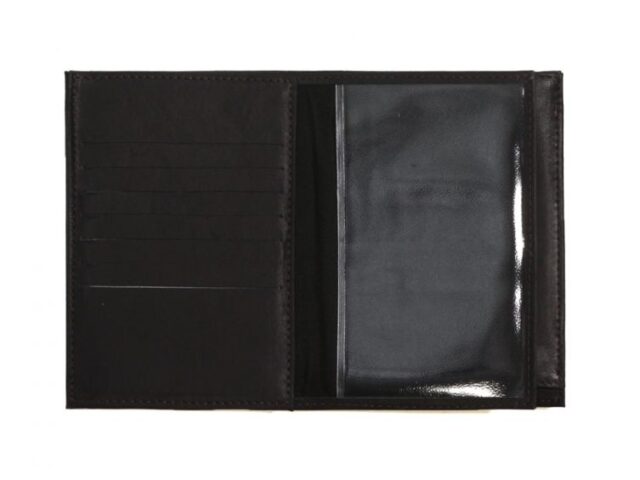 La Guêpe - Petite Maroquinerie - Portefeuille double rabat en cuir noir - 969 grand