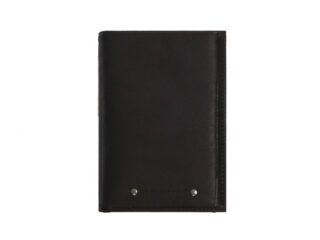 Portefeuille double rabat en cuir noir – 969 grand par la marque La Guêpe La Guêpe - Portefeuille double rabat en cuir noir – 969 grand