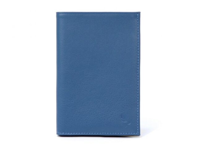 La Guêpe - Portefeuille en cuir, à  4 volets – bleu de prusse – 220
