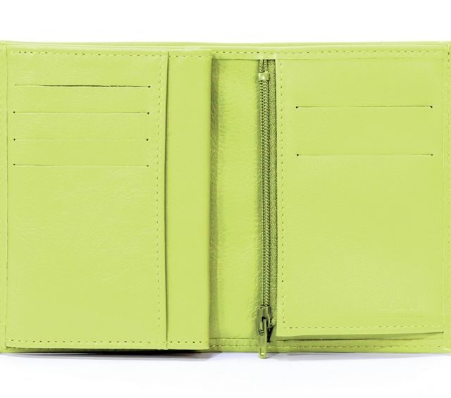 La Guêpe - Petite Maroquinerie - Portefeuille en cuir - anis - 466