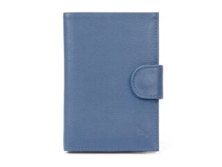 La Guêpe - Portefeuille en cuir avec patte de fermeture – bleu de prusse – 320
