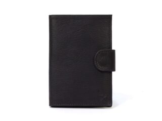 La Guêpe - Portefeuille en cuir avec patte de fermeture – noir – 320