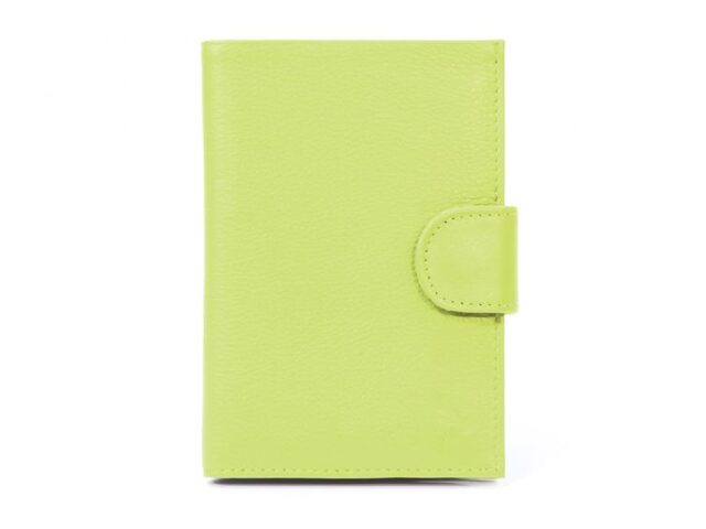 La Guêpe - Portefeuille en cuir avec patte de fermeture – anis – 320