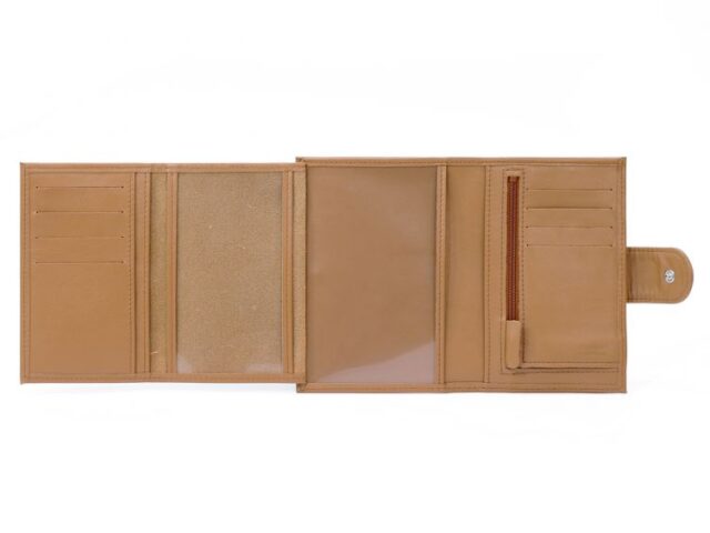 La Guêpe - Petite Maroquinerie - Portefeuille en cuir avec patte de fermeture - caramel - 320