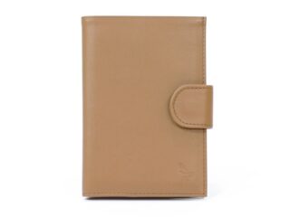 La Guêpe - Portefeuille en cuir avec patte de fermeture – caramel – 320