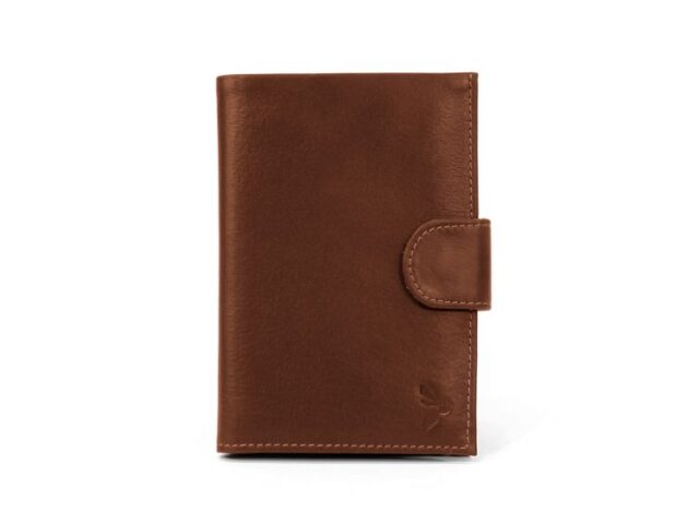 La Guêpe - Portefeuille en cuir avec patte de fermeture – gold – 320