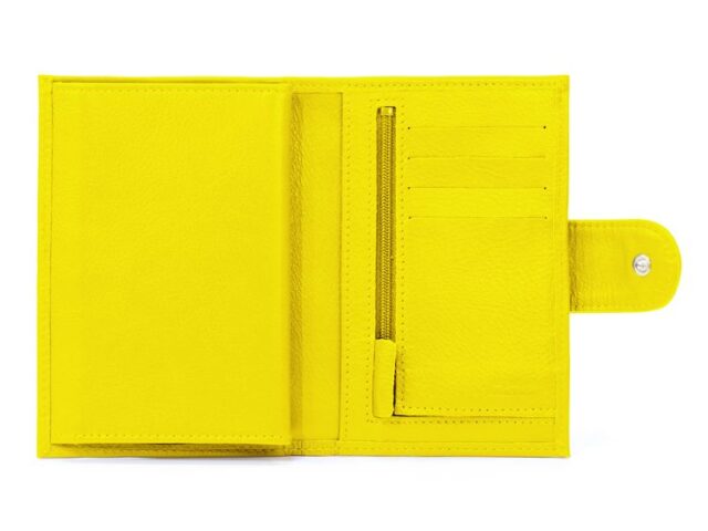 La Guêpe - Petite Maroquinerie - Portefeuille en cuir avec patte de fermeture - jaune - 320