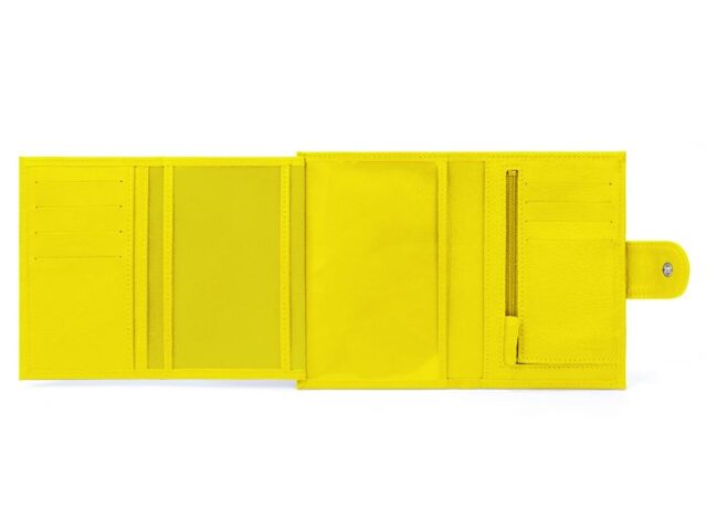 La Guêpe - Petite Maroquinerie - Portefeuille en cuir avec patte de fermeture - jaune - 320