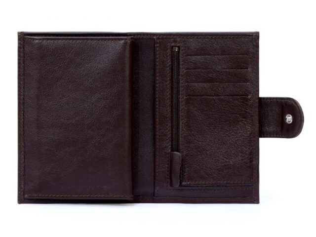 La Guêpe - Petite Maroquinerie - Portefeuille en cuir avec patte de fermeture - marron - 320