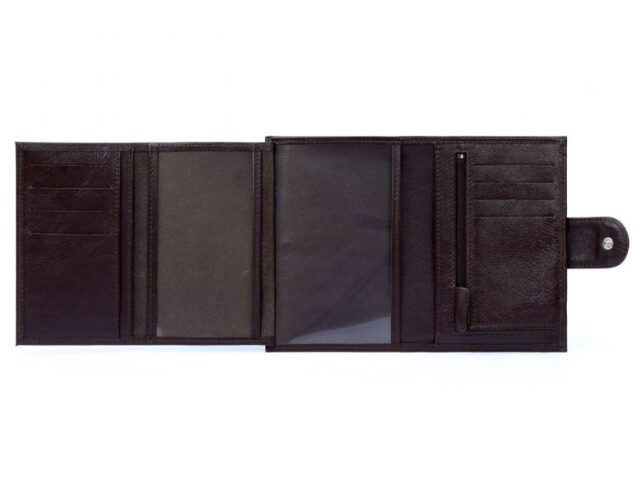 La Guêpe - Petite Maroquinerie - Portefeuille en cuir avec patte de fermeture - marron - 320