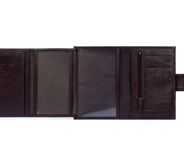 La Guêpe - Petite Maroquinerie - Portefeuille en cuir avec patte de fermeture - marron - 320