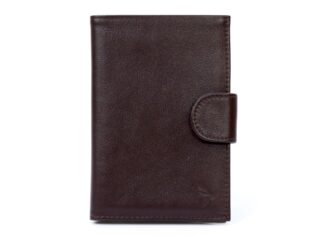 La Guêpe - Portefeuille en cuir avec patte de fermeture – marron – 320