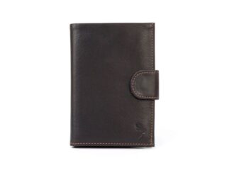 La Guêpe - Portefeuille en cuir avec patte de fermeture  marron  320
