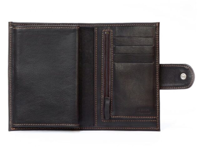 La Guêpe - Petite Maroquinerie - Portefeuille en cuir avec patte de fermeture - marron - 320