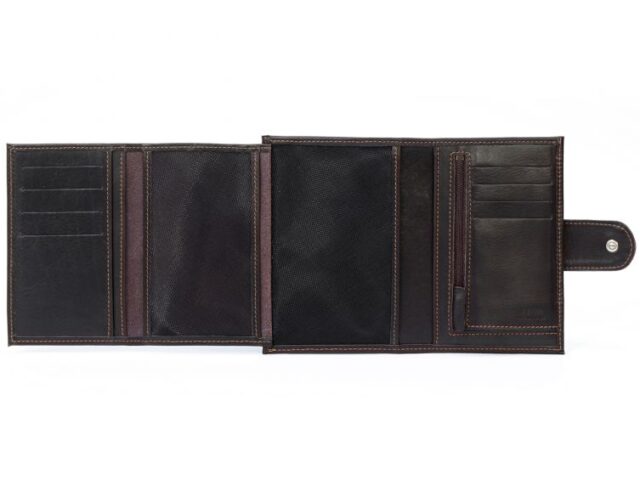 La Guêpe - Petite Maroquinerie - Portefeuille en cuir avec patte de fermeture - marron - 320