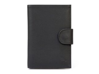 La Guêpe - Portefeuille en cuir avec patte de fermeture  noir  320