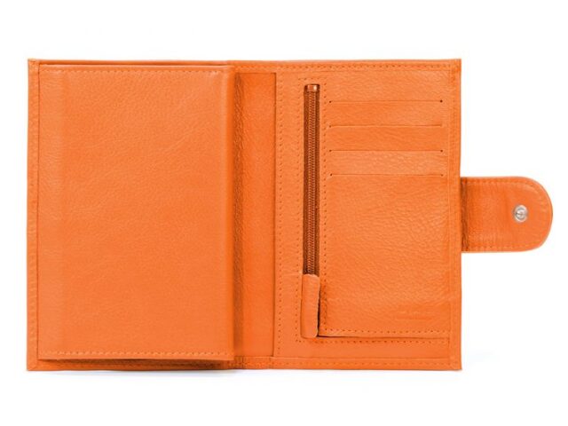 La Guêpe - Petite Maroquinerie - Portefeuille en cuir avec patte de fermeture - orange - 320