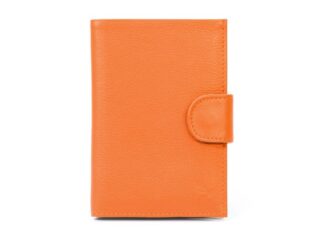 La Guêpe - Portefeuille en cuir avec patte de fermeture  orange  320