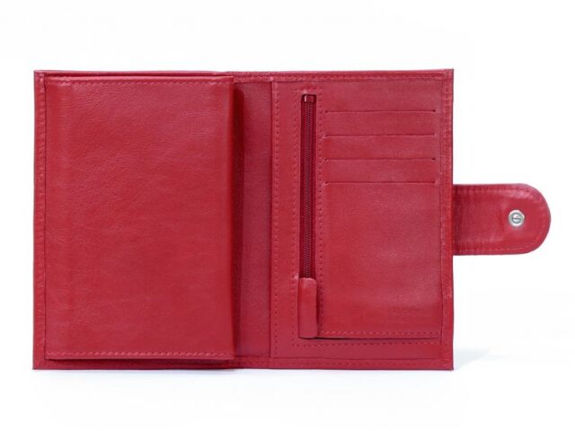 La Guêpe - Petite Maroquinerie - Portefeuille en cuir avec patte de fermeture - rouge - 320