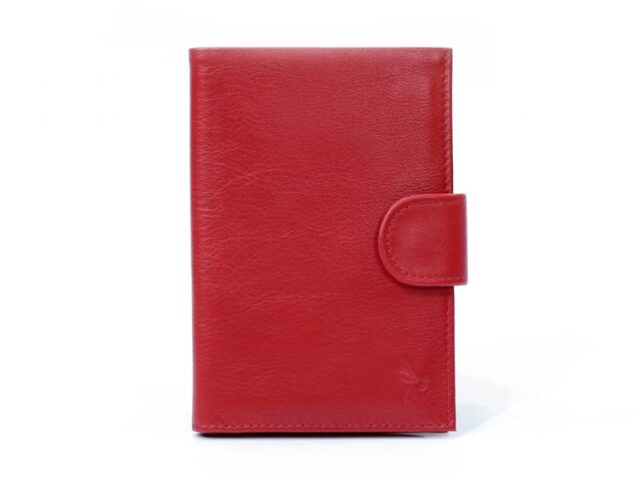 La Guêpe - Portefeuille en cuir avec patte de fermeture – rouge – 320