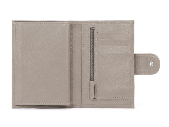 La Guêpe - Petite Maroquinerie - Portefeuille en cuir avec patte de fermeture - taupe - 320