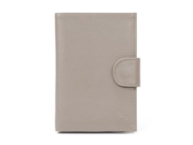 La Guêpe - Portefeuille en cuir avec patte de fermeture – taupe – 320
