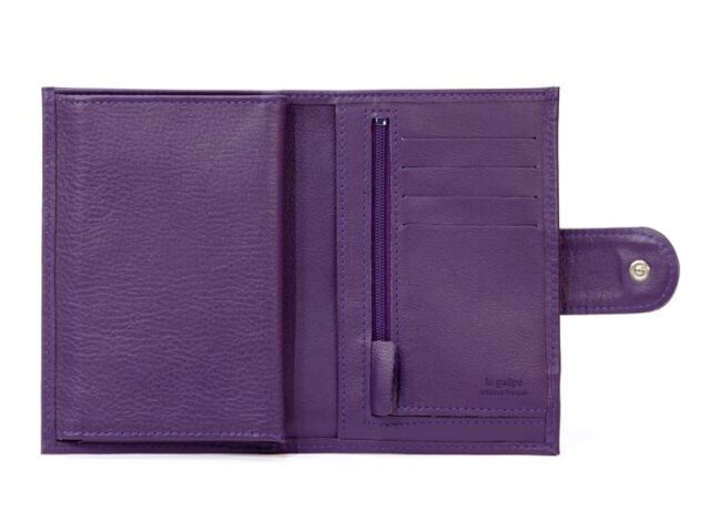 La Guêpe - Petite Maroquinerie - Portefeuille en cuir avec patte de fermeture - violet - 320