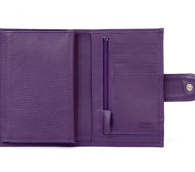 La Guêpe - Petite Maroquinerie - Portefeuille en cuir avec patte de fermeture - violet - 320