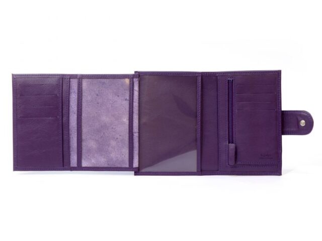 La Guêpe - Petite Maroquinerie - Portefeuille en cuir avec patte de fermeture - violet - 320
