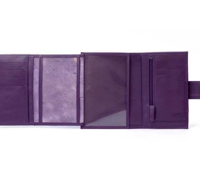 La Guêpe - Petite Maroquinerie - Portefeuille en cuir avec patte de fermeture - violet - 320