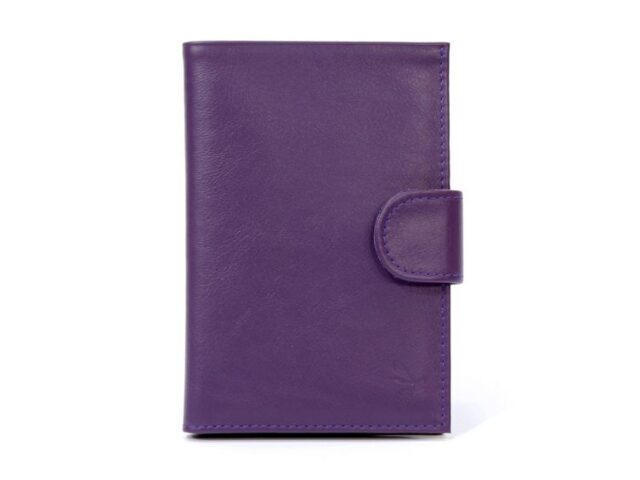 La Guêpe - Portefeuille en cuir avec patte de fermeture – violet – 320