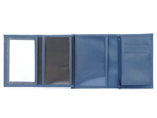 La Guêpe - Petite Maroquinerie - Portefeuille en cuir - bleu de prusse - 466