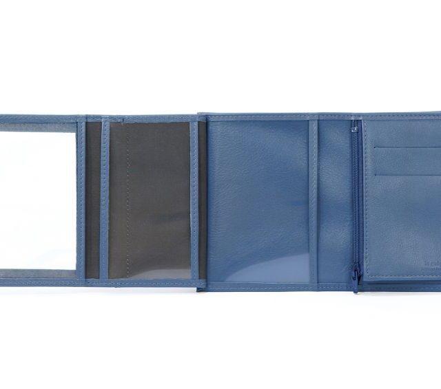 La Guêpe - Petite Maroquinerie - Portefeuille en cuir - bleu de prusse - 466