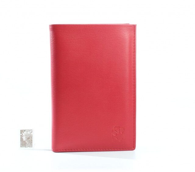 La Guêpe - Petite Maroquinerie - Portefeuille en cuir de veau - rouge - 131