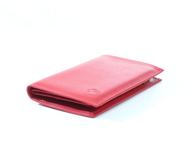 La Guêpe - Petite Maroquinerie - Portefeuille en cuir de veau - rouge - 131