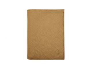 La Guêpe - Portefeuille en cuir grainé beige  13 cm  PM-028-05