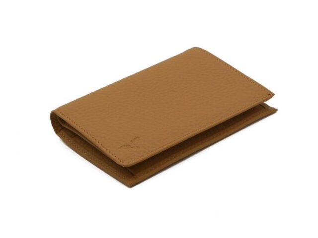 La Guêpe - Petite Maroquinerie - Portefeuille en cuir grainé beige - 13 cm - PM-028-05