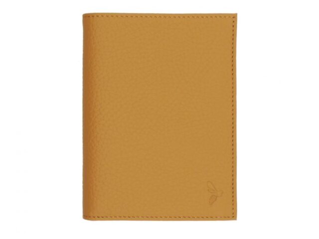 La Guêpe - Petite Maroquinerie - Portefeuille en cuir grainé beige - 15 cm 4 volets - PM-019-05