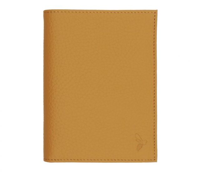 La Guêpe - Petite Maroquinerie - Portefeuille en cuir grainé beige - 15 cm 4 volets - PM-019-05