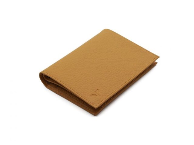 La Guêpe - Petite Maroquinerie - Portefeuille en cuir grainé beige - 15 cm 4 volets - PM-019-05