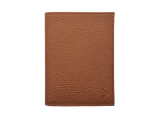 La Guêpe - Portefeuille en cuir grainé marron  15 cm 4 volets  PM-019-05