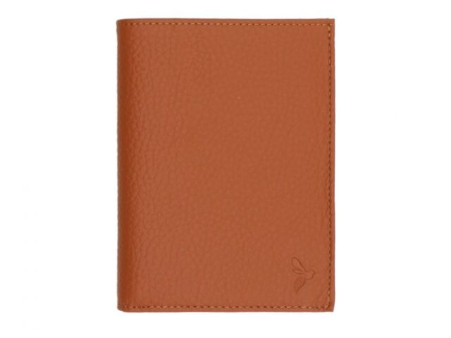 La Guêpe - Petite Maroquinerie - Portefeuille en cuir grainé marron - 15 cm 4 volets - PM-019-05