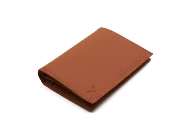 La Guêpe - Petite Maroquinerie - Portefeuille en cuir grainé marron - 15 cm 4 volets - PM-019-05