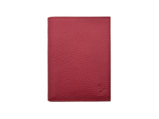 La Guêpe - Portefeuille en cuir grainé rouge  15 cm, 3 volets  PM-005-05