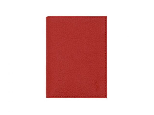 La Guêpe - Petite Maroquinerie - Portefeuille en cuir grainé rouge - 15 cm