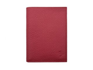 La Guêpe - Portefeuille en cuir grainé rouge  15 cm 4 volets  PM-019-05
