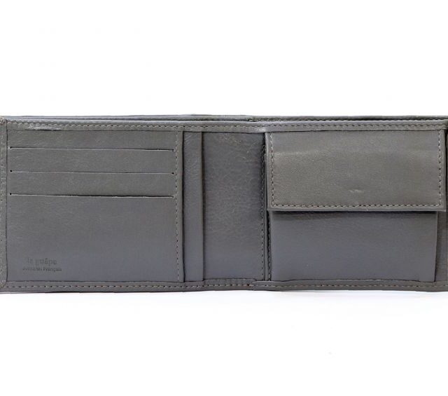 La Guêpe - Petite Maroquinerie - Portefeuille à l'italienne en cuir - gris - 007