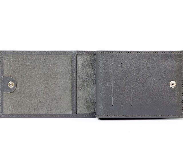 La Guêpe - Petite Maroquinerie - Portefeuille à l'italienne en cuir - gris - 007