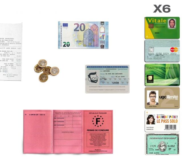 La Guêpe - Petite Maroquinerie - Portefeuille à l'italienne en cuir - gris - 007