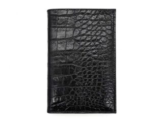 La Guêpe - Portefeuille en cuir imitation croco  noir  131